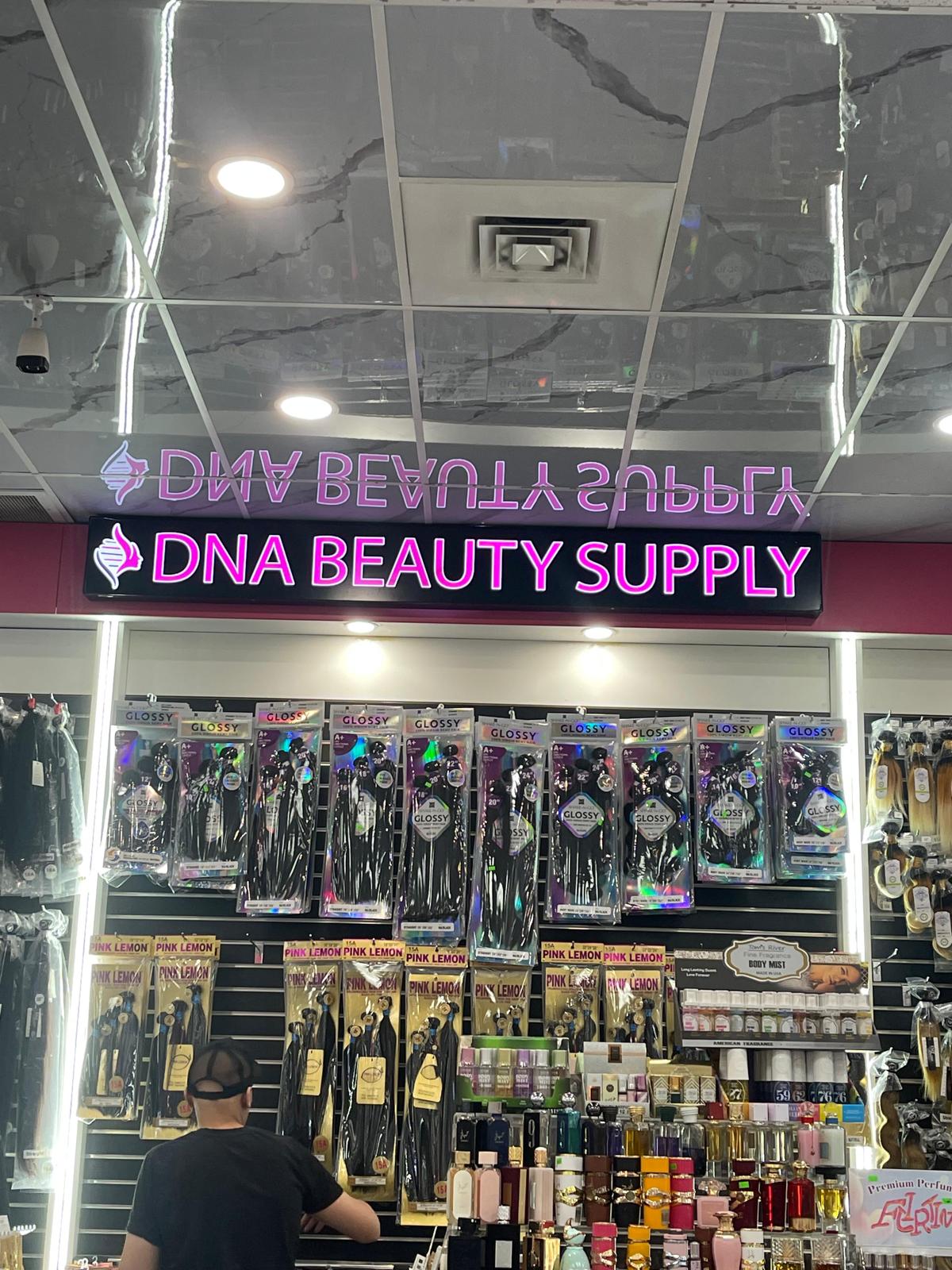 DNA Beauty Supply custom illuminated interior sign